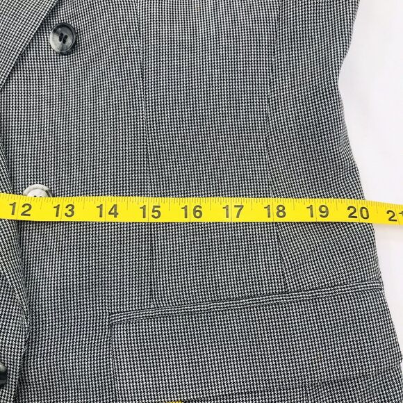 Johnny Carson Vtg Sport Coat Rare Double Breast 42 44 Houndstooth Black Gray 70s - Picture 8 of 16